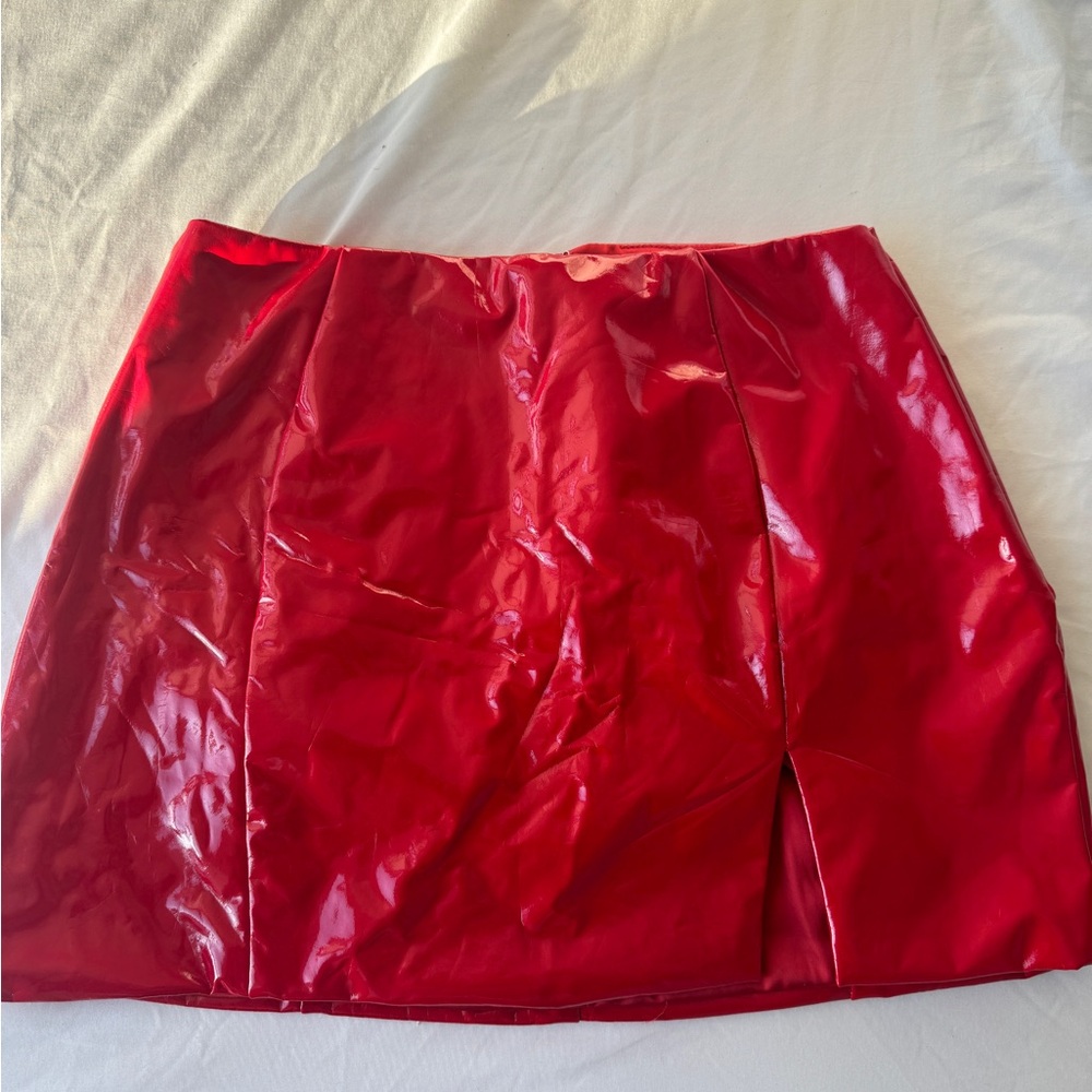 Oh Polly Leather Skirt